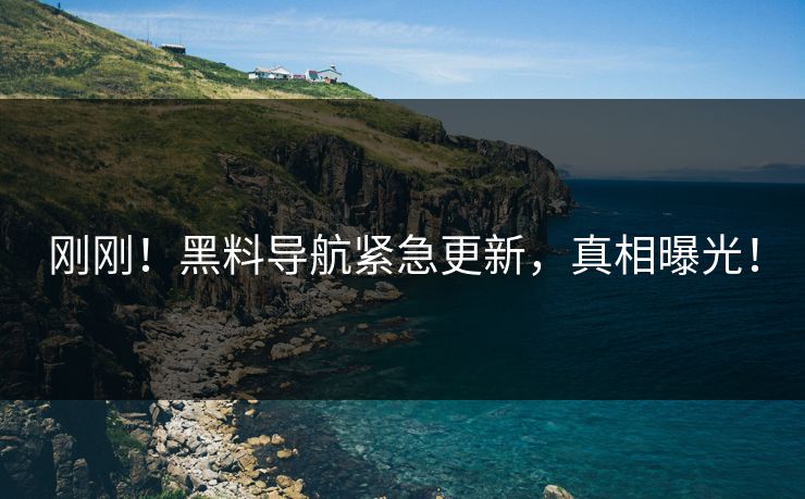 刚刚！黑料导航紧急更新，真相曝光！