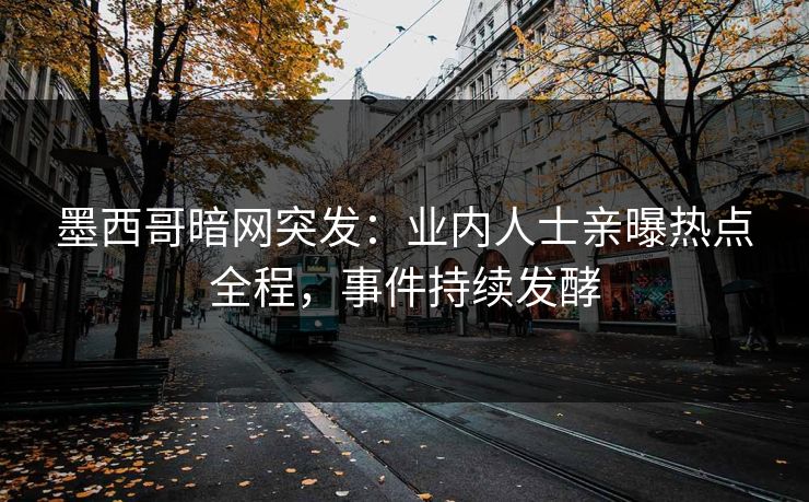 墨西哥暗网突发：业内人士亲曝热点全程，事件持续发酵